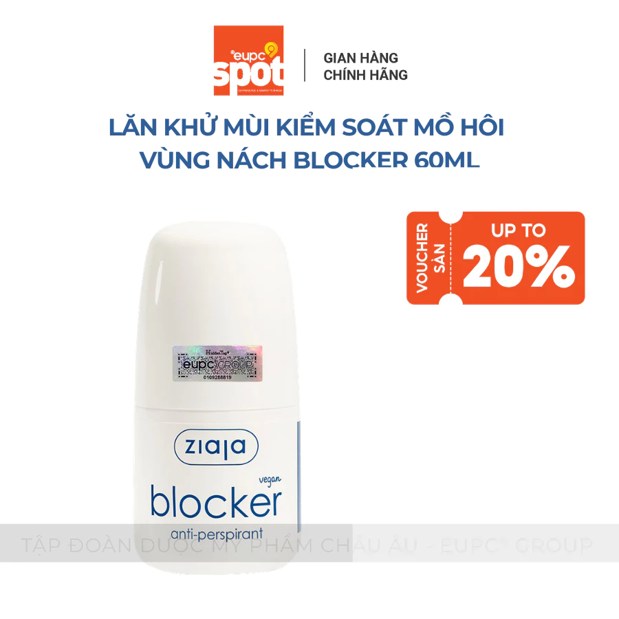 Lăn khử mùi kiểm soát mồ hôi vùng nách Ziaja Blocker 60ml