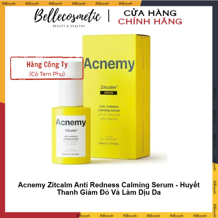 [hàng cty] Acnemy Zitcalm Anti Redness Calming Serum - Huyết Thanh Giảm Đỏ Và Làm Dịu Da