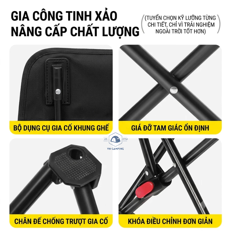 Ghế Camping Gấp Gọn Ngả Lưng Tmountain Chịu Lực Cao Cấp Dã Ngoại Du Lịch Ngoài Trời Êm Ái | BigBuy360 - bigbuy360.vn