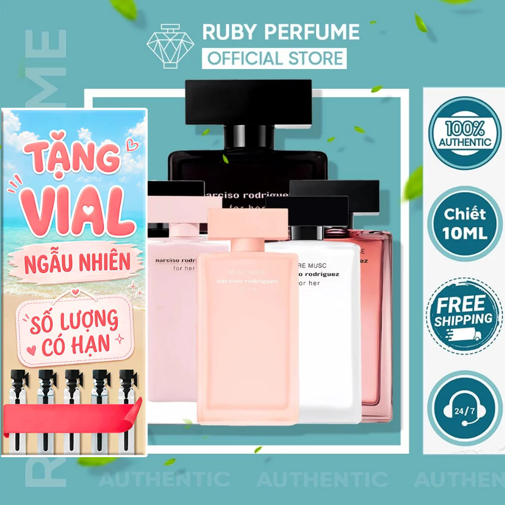 |𝟐𝟎𝐦𝐥 𝟑𝟎𝐦𝐥| Nước Hoa Nữ Nar Hồng, Nar Trắng, Nar Đen, Musc Noir Rose , Nar Forever, Nar Musc Nude_ R