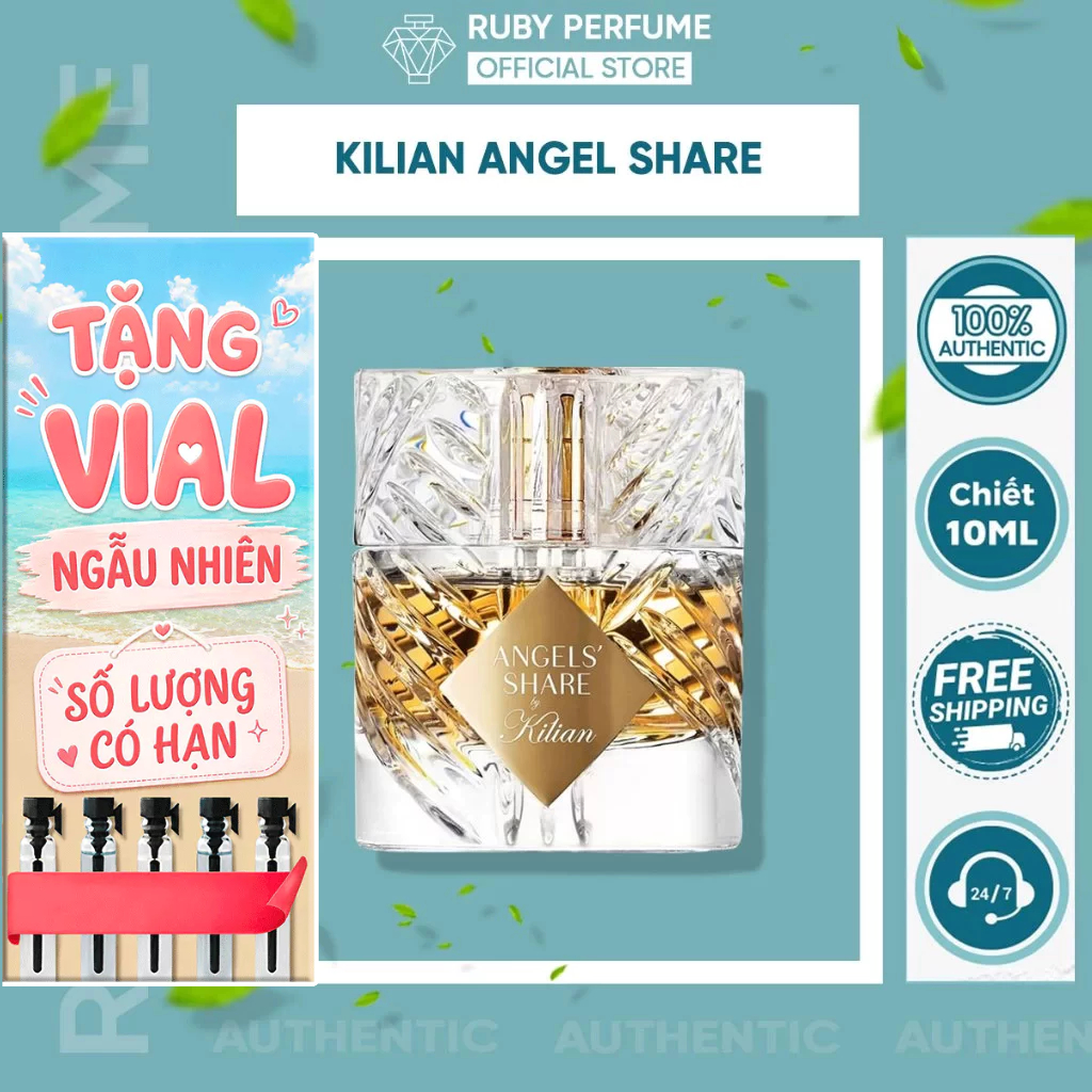 Nước hoa Unisex nam nữ Kilian Angel's Share - vị ɴɢọᴛ ʟàᴍ ᴛᴀ đắᴍ sᴀʏ sɪêᴜ ᴘʜẩᴍ 𝟸𝟶𝟸𝟶 - RubyPerfume