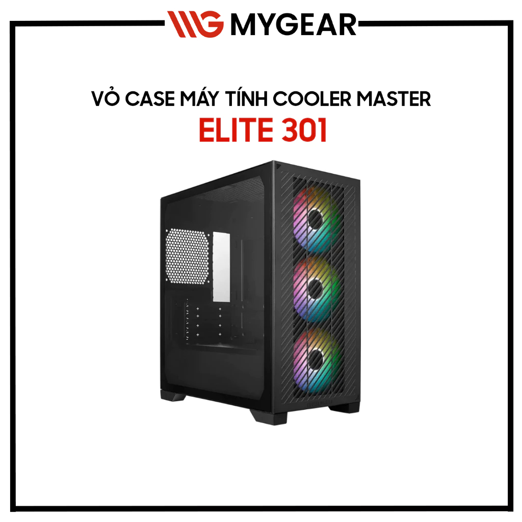 Vỏ Case Máy Tính Cooler Master Elite 301 Mini Tower (Kèm 3 FAN ARGB)