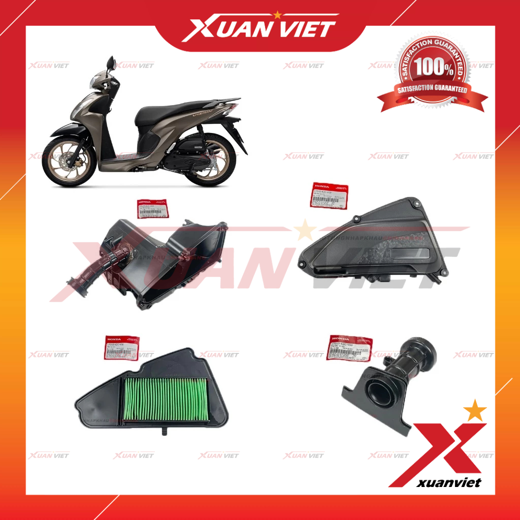 Bộ pô e Lọc gió Vision 2021 2022 2023 2024 2025 2026, Full pô e Vision chính hãng - LỌC GIÓ