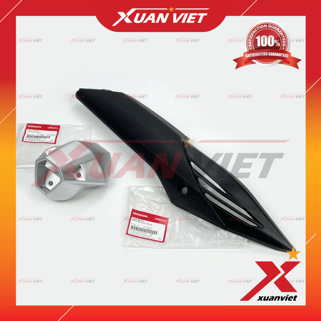 Ốp pô Che pô Winner V1 2016 2017 2018, Tấm chắn nhiệt ống xả Winner 150 V1 chính hãng