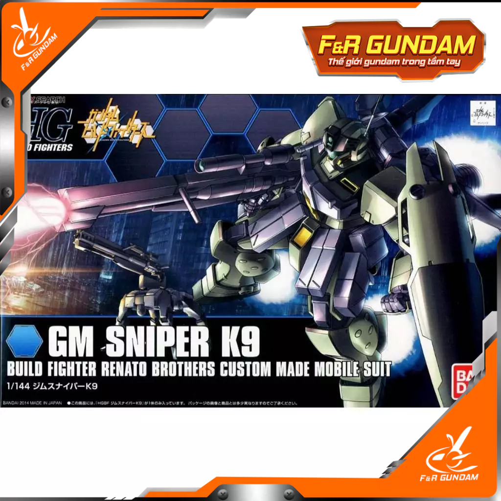 MÔ HÌNH LẮP RÁP BANDAI HGBF 1/144 GM SNIPER K9 CHÍNH HÃNG