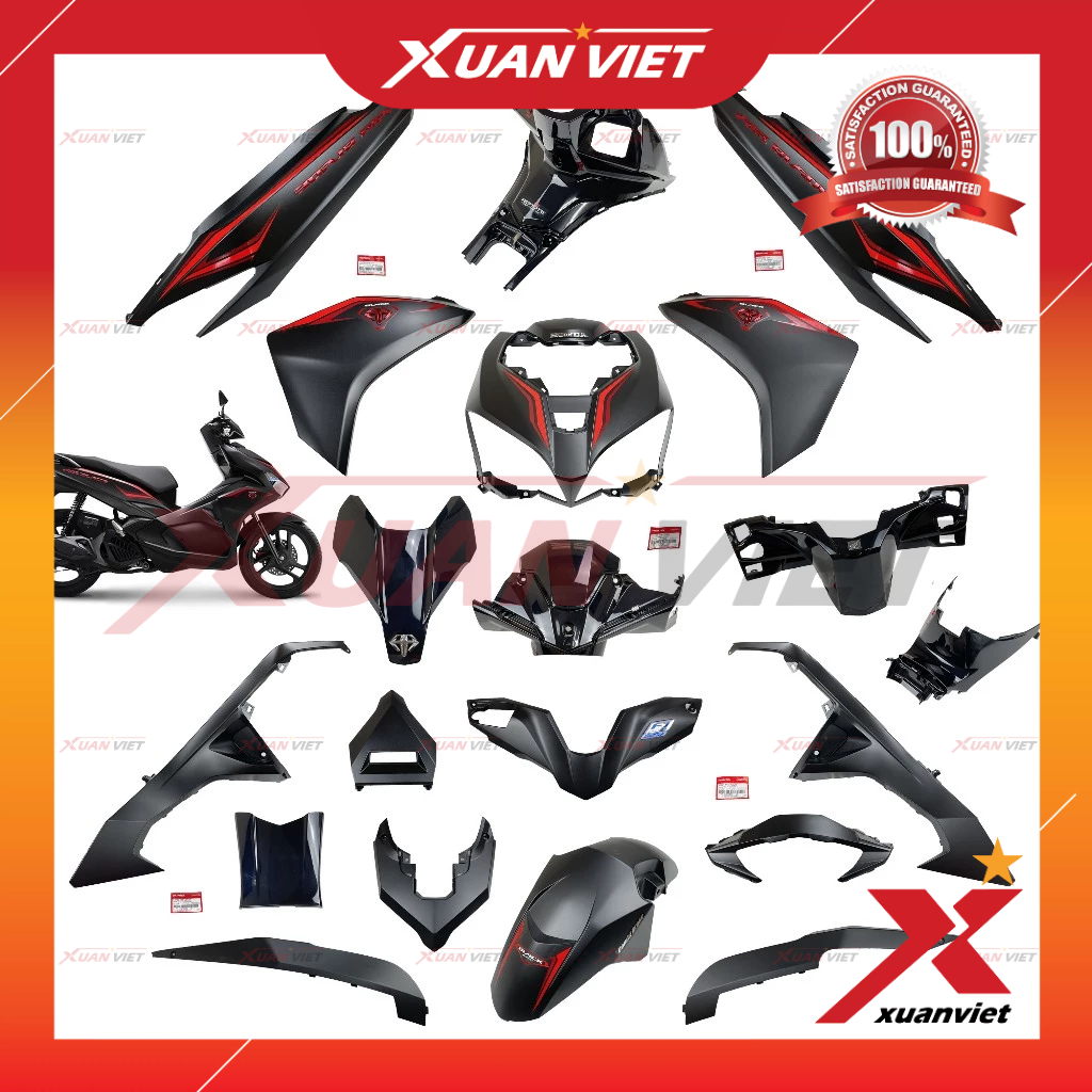 [MÓN LẺ] Dàn áo AB 125 2017 màu Đen Nhám Đặc Biệt, Air Blade 125 2016 2018 2019 chính hãng