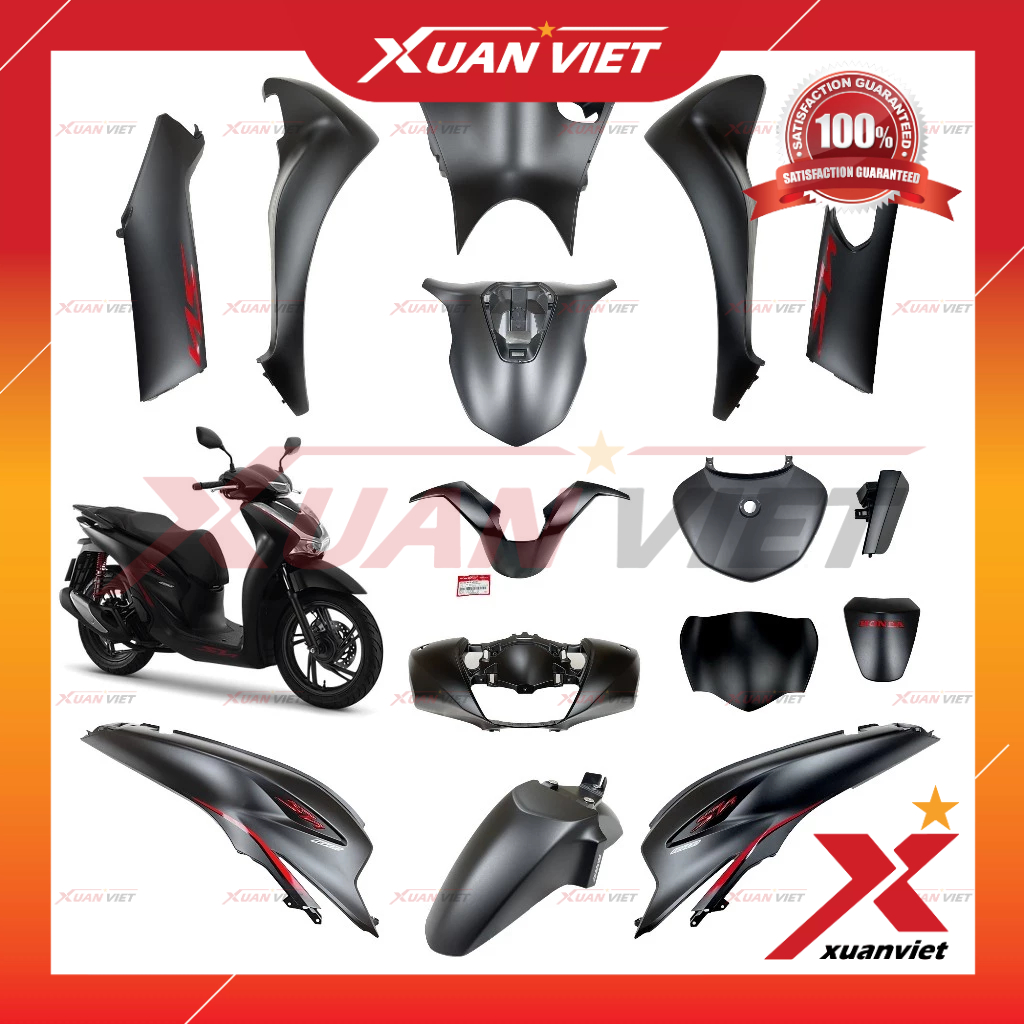 [MÓN LẺ] Dàn áo SH 160i, SH 125i màu Đen Nhám bản Đặc Biệt 2024 2023, SH 150i 2020 2021 2022 chính h