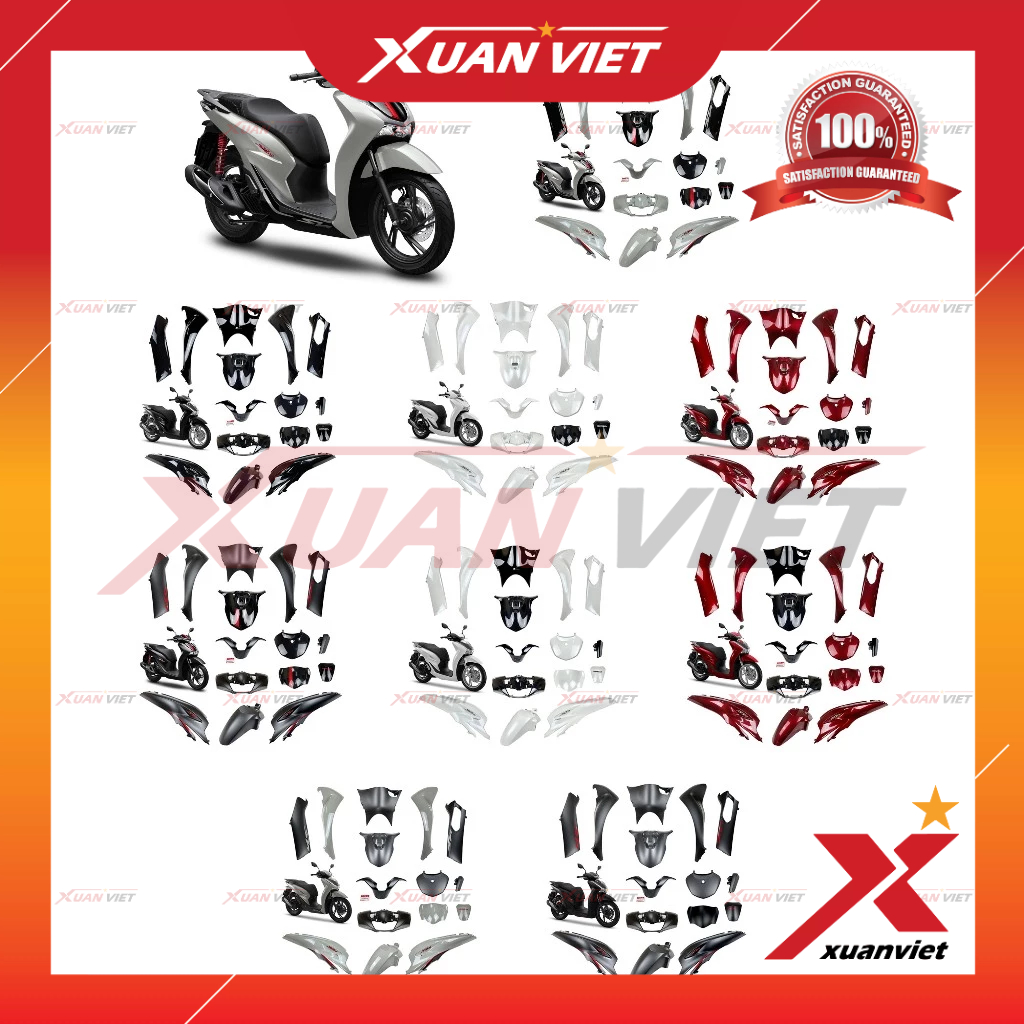 Bộ vỏ nhựa màu SH 160i, SH 150i, SH 125i 2020-2025 các màu zin chính hãng, Bộ dàn áo Sh 2021 2022 20