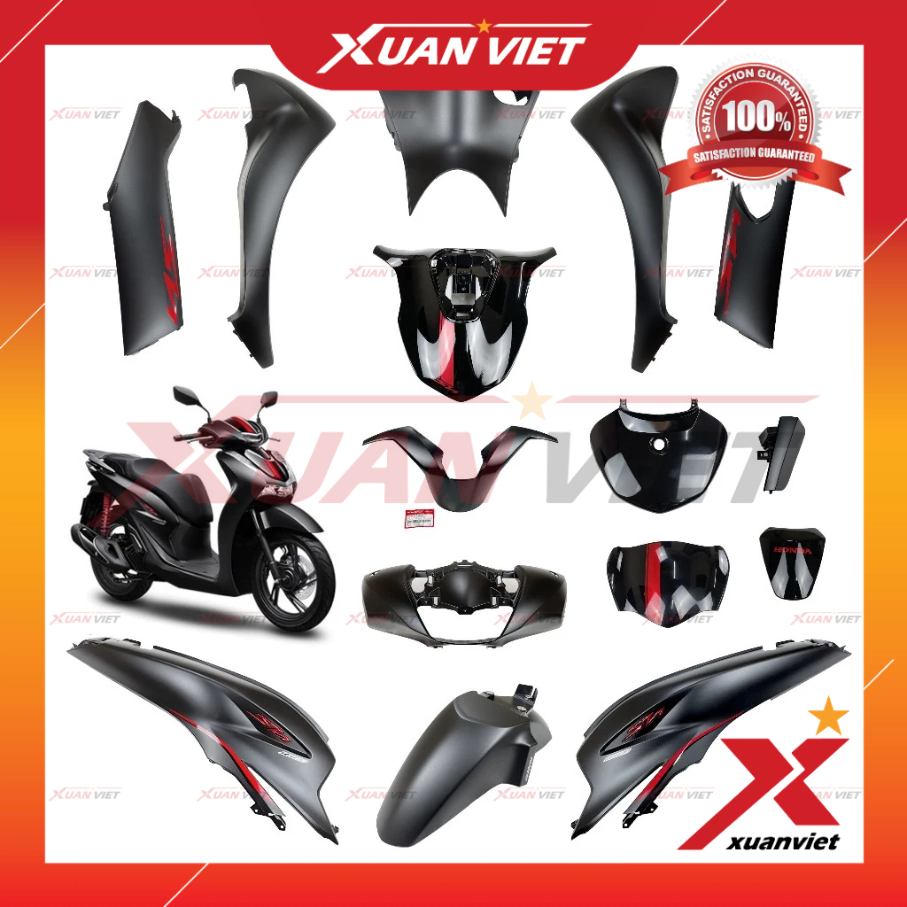 [MÓN LẺ] Dàn áo SH 160i, SH 125i màu Đen Nhám 2023 2024 bản Đặc Biệt, SH 150i 2020 2021 2022 chính h