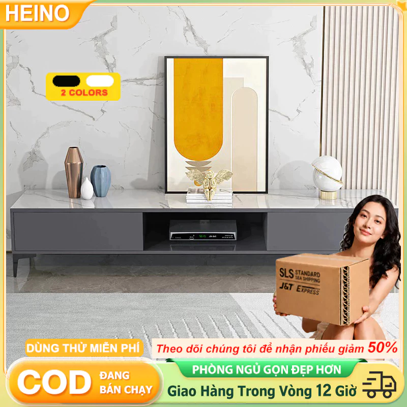 HENIO Tủ Gỗ Để Ti Vi Có 2 Ngăn Tủ Tủ Gỗ Phòng Khách Nội Thất Tiết Kiệm Kệ tivi phòng khách