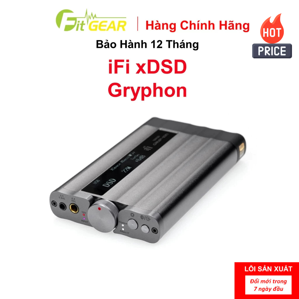 Bộ Chuyển Đổi Âm Thanh DAC/AMP Portable iFi xDSD Gryphon - Bảo Hành Chính Hãng 12 Tháng