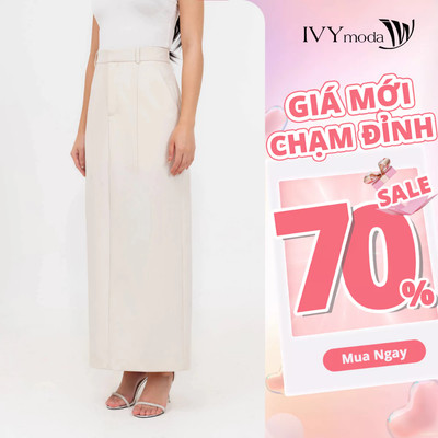 Chân váy Tuysi dáng dài cạp kiểu IVY moda MS 31M8963
