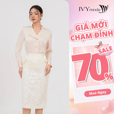 Áo sơ mi lụa tay dài cổ kiểu, Áo công sở nữ IVY moda MS 17M8875