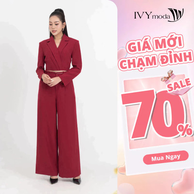 Quần suông Tuysi Vincent nữ (Không kèm đai) IVY moda MS 22M8261