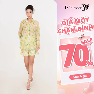 Canopy Shorts - Quần shorts Tencel họa tiết, Quần dạo phố nữ IVY moda MS 20H9780