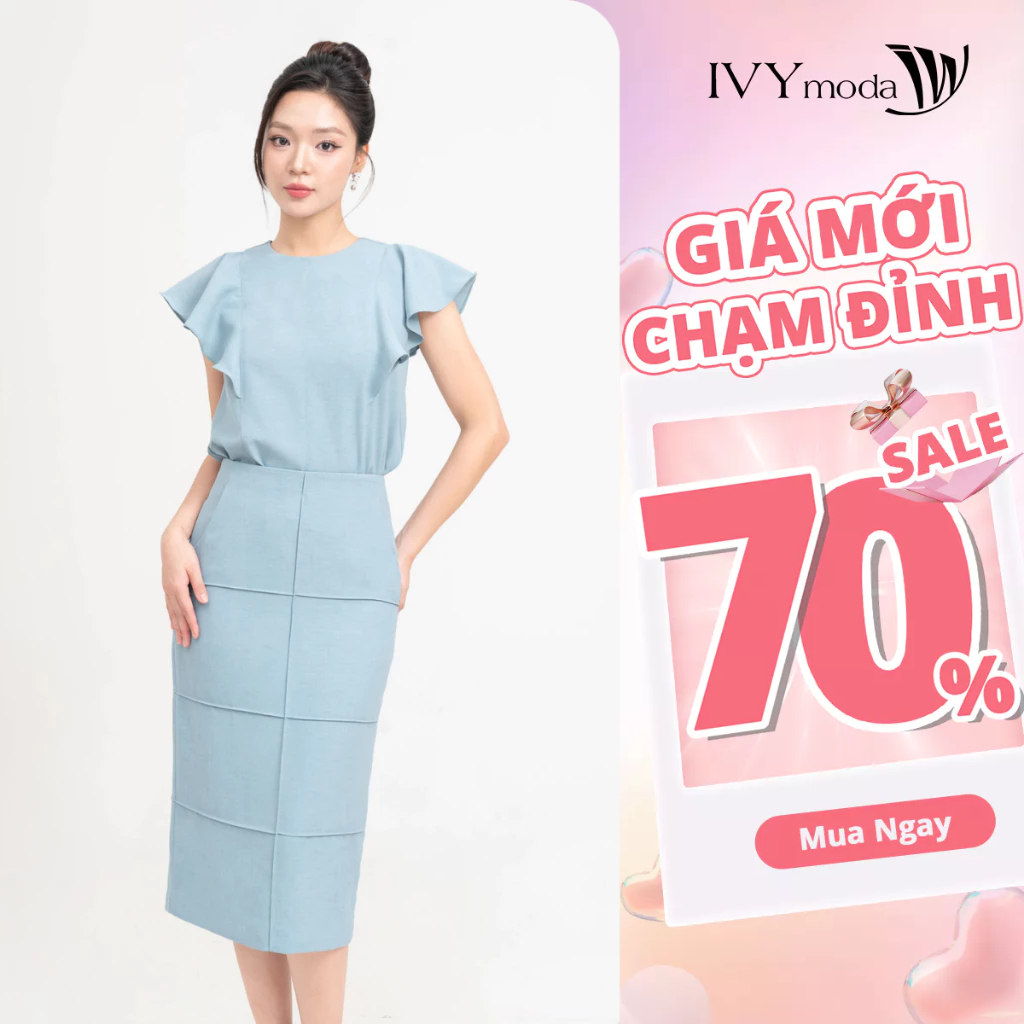Áo sơ mi tay cách điệu nữ Clover IVY moda MS 16M8812