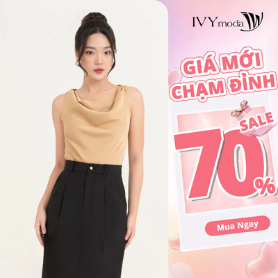 Áo sơ mi lụa cổ đổ tay hến nữ IVY moda MS 15B9827