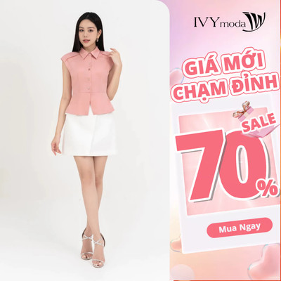 Chân váy A ngắn vạt chéo IVY moda MS 31M8768