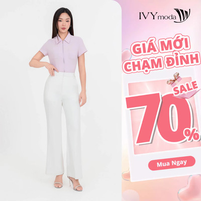 Quần dài Tuysi ống loe nữ IVY moda MS 22M8825