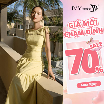 Đầm linen dáng maxi nữ IVY moda MS 41M8282