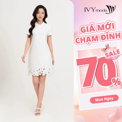 Đầm thun Polo cách điệu nữ IVY moda MS 42M8796