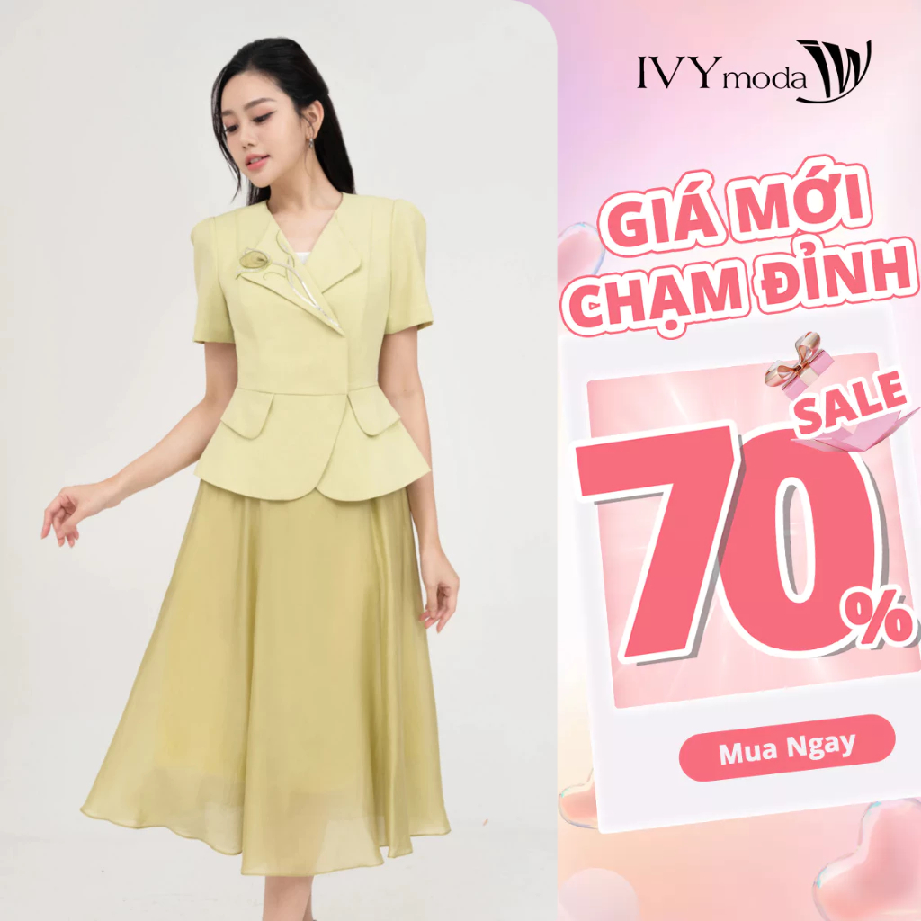 Áo công sở peplum Cosmos nữ IVY moda MS 61M8720