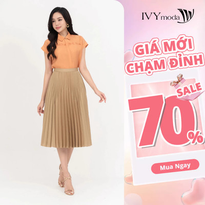 Chân váy Tuysi xếp ly IVY moda MS 30M8749