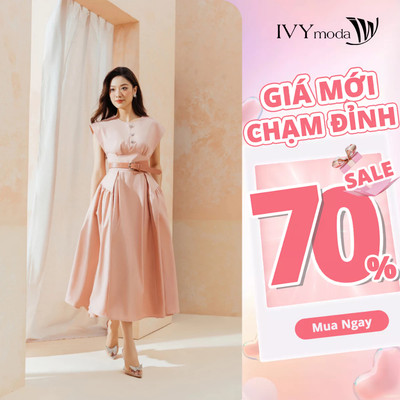 Đầm maxi tay hến nữ (Không kèm đai)  IVY moda MS 48M8298