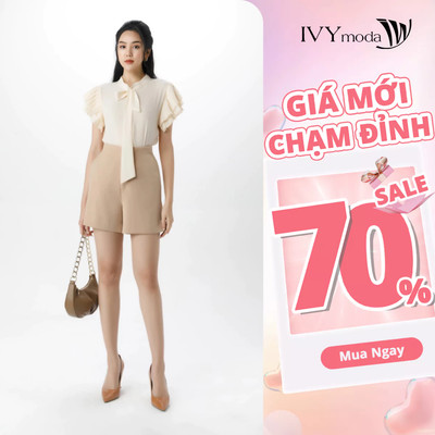 Quần sooc nữ lật viền IVY moda MS 20M7467