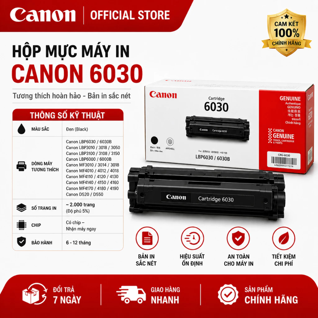 Hộp Mực Canon 6030 CRG303A Cho LBP6030 LBP6030B LBP2900 LBP3000 LBP3010