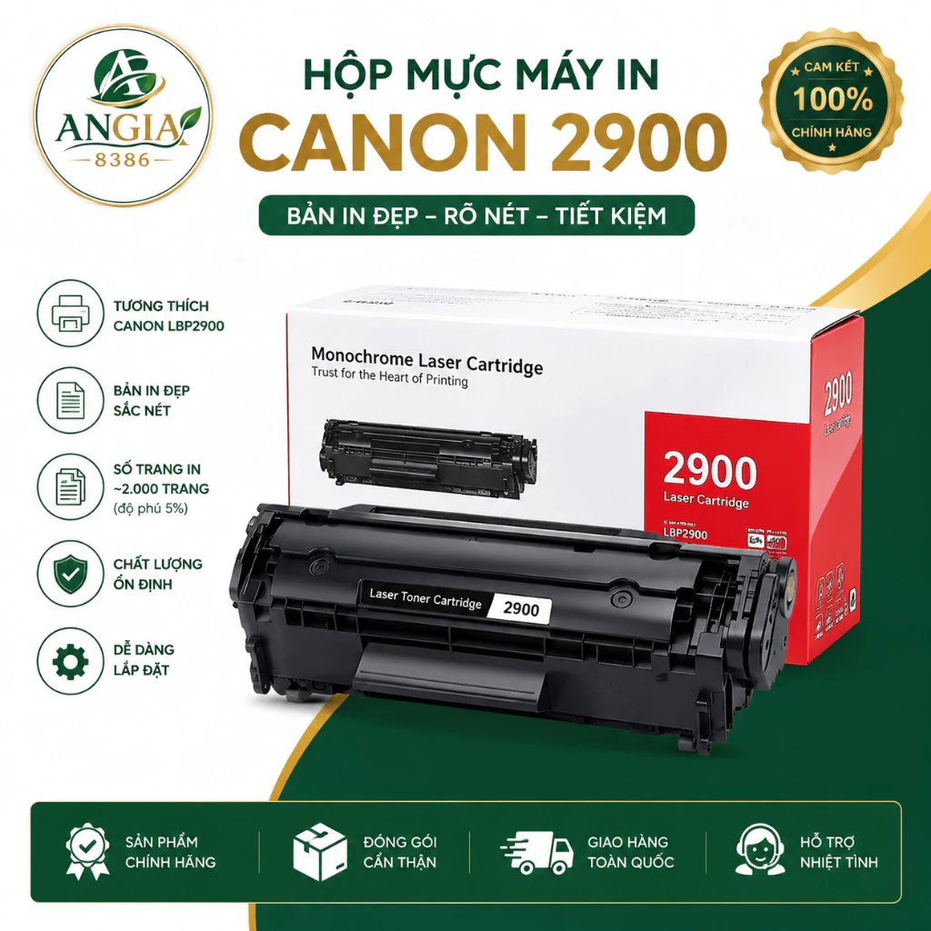 Hộp Mực Canon 2900 CRG303 Dùng Cho Canon LBP2900 LBP3000 L11121E In Đậm Đẹp (nguyên hộp)