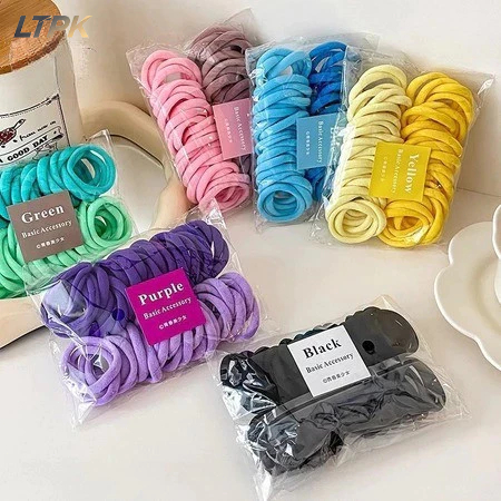 COD  Túi 50 Dây Cột Tóc Dây Buộc Tóc Nữ Phong Cách Hàn Quốc Chun Cột Tóc Nhiều Màu Xinh Xắn Dây Buộc