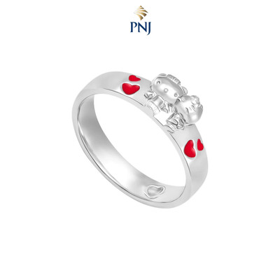 Nhẫn Bạc PNJ ❤️ Hello Kitty 0000W000146