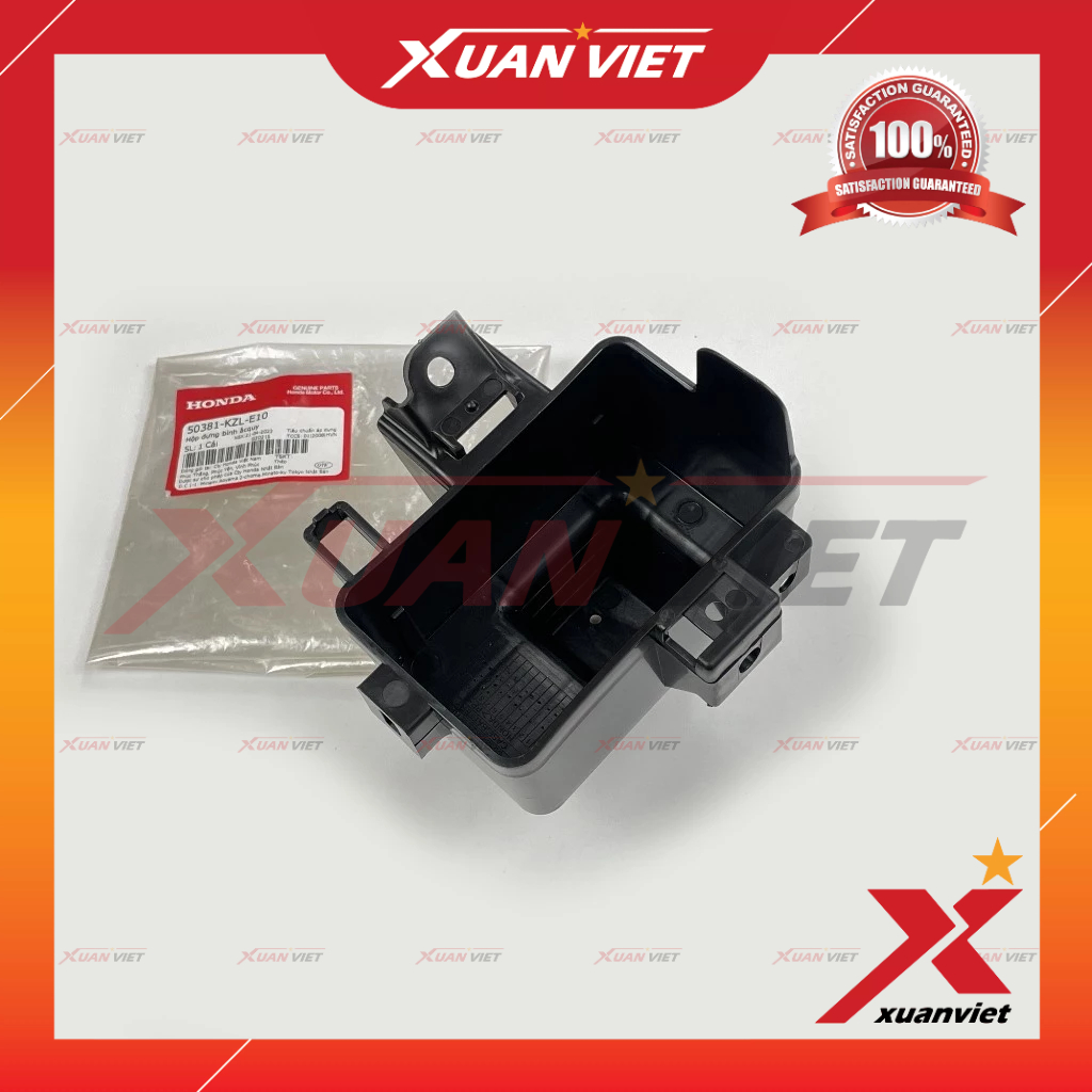 Hộp bình ắc quy Vision 110 2011 2012 2013 2014, Đế hộp bình điện Vision KZL đời đầu chính hãng - 503