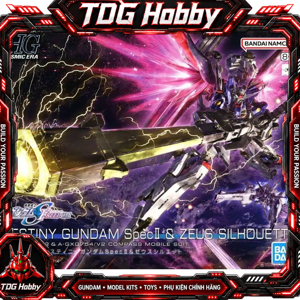 [HÀNG SẴN] Mô Hình Lắp Ráp HG 1/144 DESTINY GUNDAM SpecⅡ&ZEUS SILHOUETTE Bandai