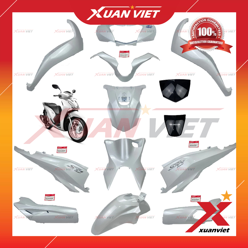 [LẺ MÓN] Dàn áo SH 150i 2017 trắng chính hãng, Bộ nhựa màu xe SH 150 2017 2018 2019 2020