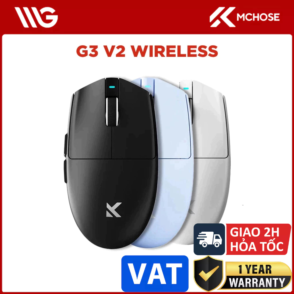 Chuột không dây MCHOSE G3 V2 Wireless Tri-Mode