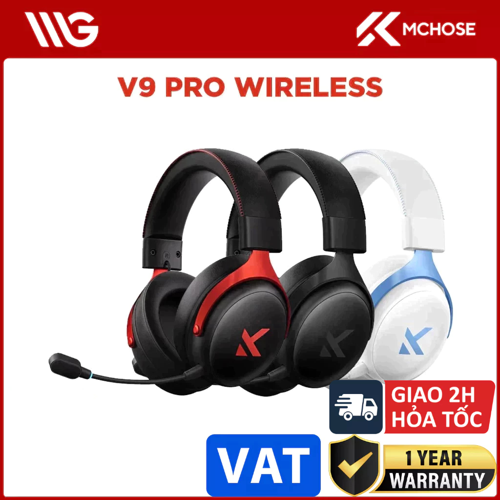 Tai nghe Gaming Overear MCHOSE V9 Pro 7.1 Surround Wireless