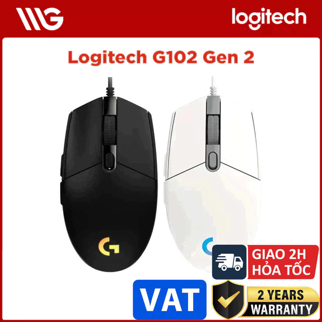 Chuột có dây Logitech G102 Gen 2 LIGHTSYNC ĐEN