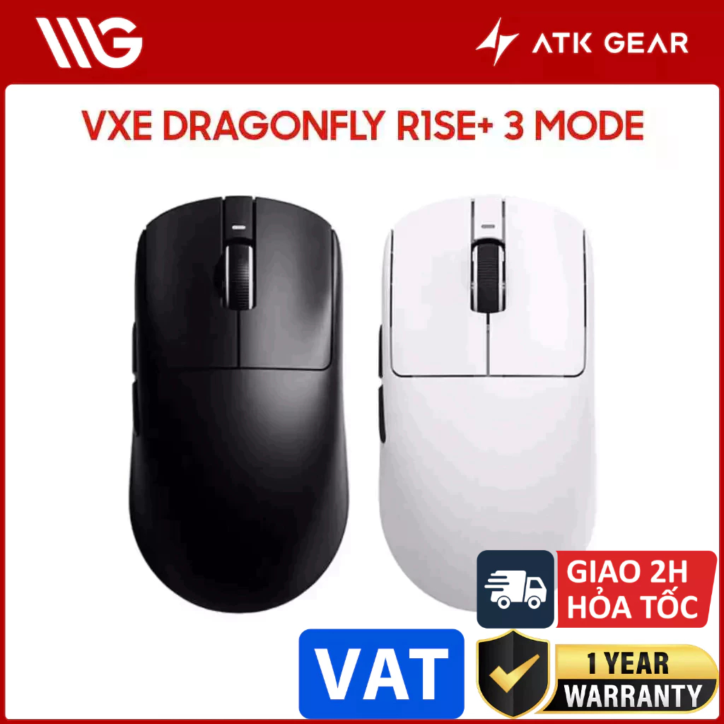 Chuột không dây ATK VXE Dragonfly R1 SE+ Tri-mode Wireless