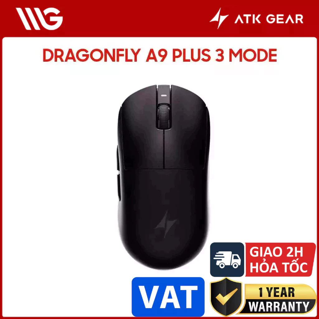 [Hỏa tốc] Chuột không dây ATK Dragonfly A9 Plus Tri-mode Nearlink Wireless 3 Mode