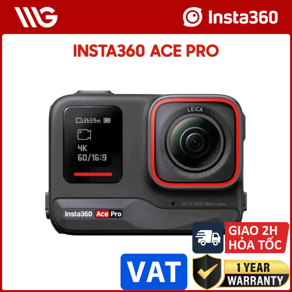 Camera hành trình Insta360 Ace Pro 8K quay 4K120fps màn hình lật