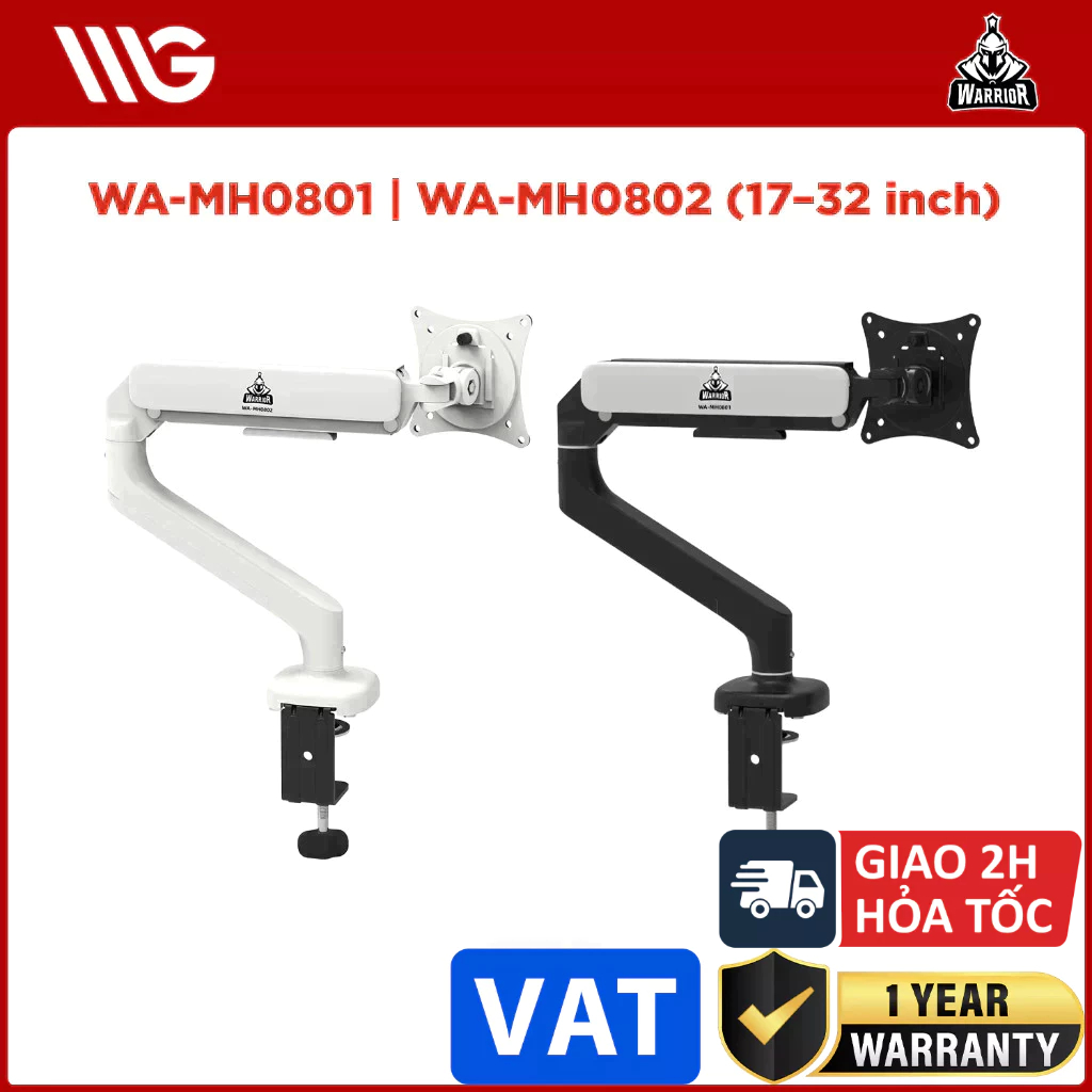Giá Treo Màn Hình Đơn Warrior WA-MH0801 | WA-MH0802 (17–32 inch)