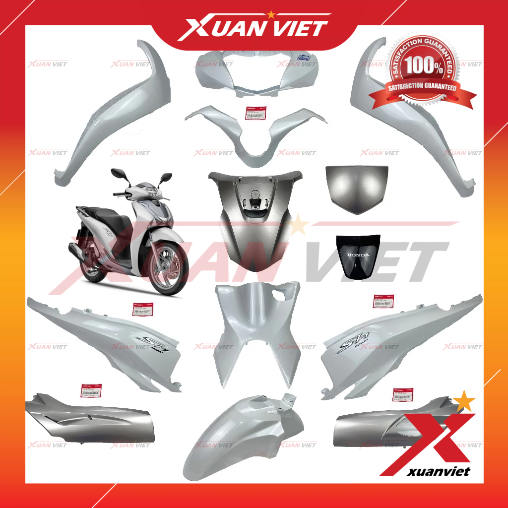 [LẺ MÓN] Dàn áo SH 150i 2018 trắng bạc chính hãng, Bộ nhựa màu xe SH 150 2017 2018 2019 2020