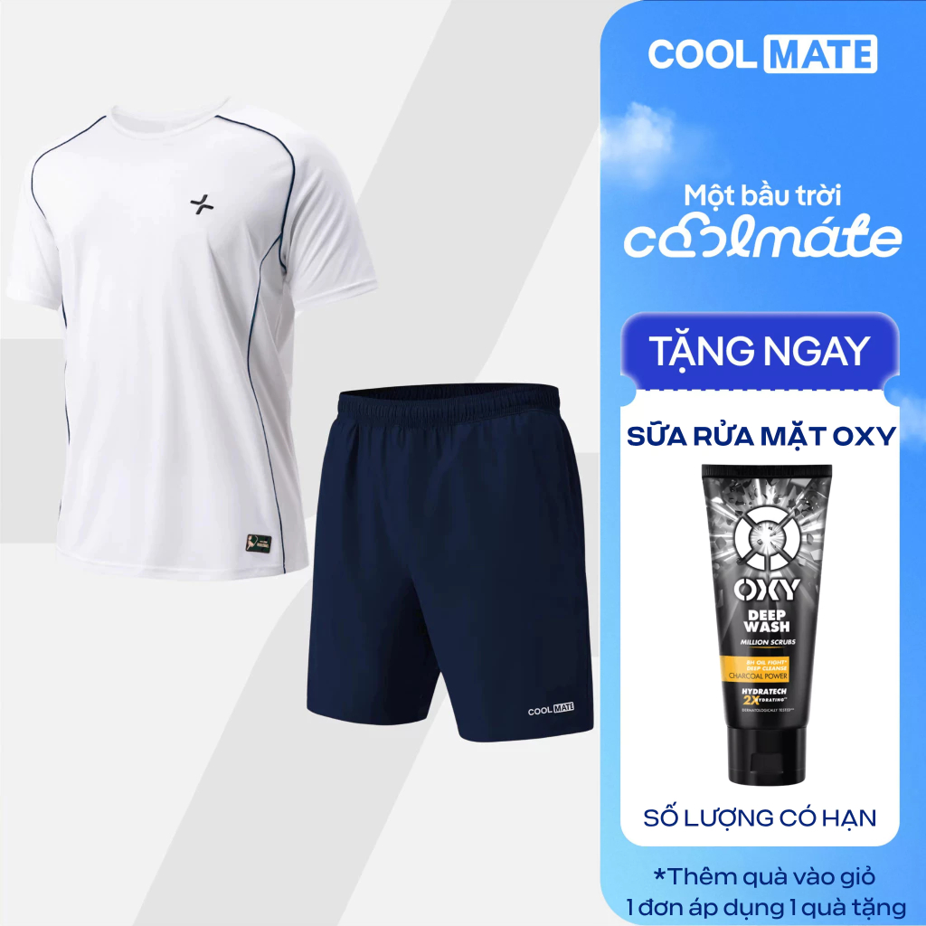 [TẶNG SRM OXY]Set thể thao Tennis, Typti, Pickleball Essentials Áo Driveshot Quần 7 inch đa năng Coo
