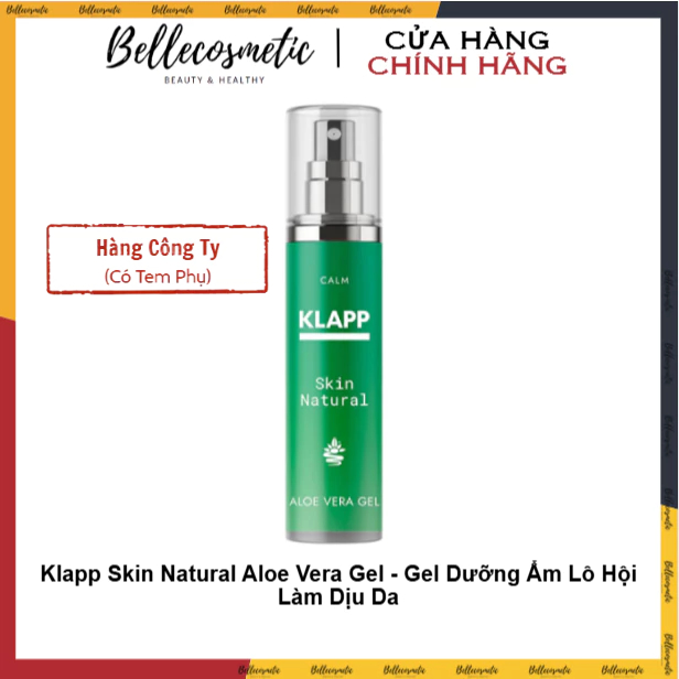 [hàng cty] Klapp Skin Natural Aloe Vera Gel - Gel Dưỡng Ẩm Lô Hội Làm Dịu Da