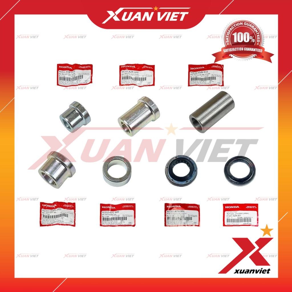 Bộ cục canh bánh Air Blade 125/150 2020 2021, Air Blade 125/160 2022 - 2025, Bạc đệm bánh trước sau 