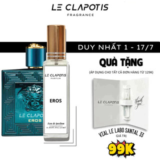 Tinh Dầu Thơm Nam VER EROS EDP Chính hãng Le Clapotis Gợi cảm, Thu hút thể tích 20ml