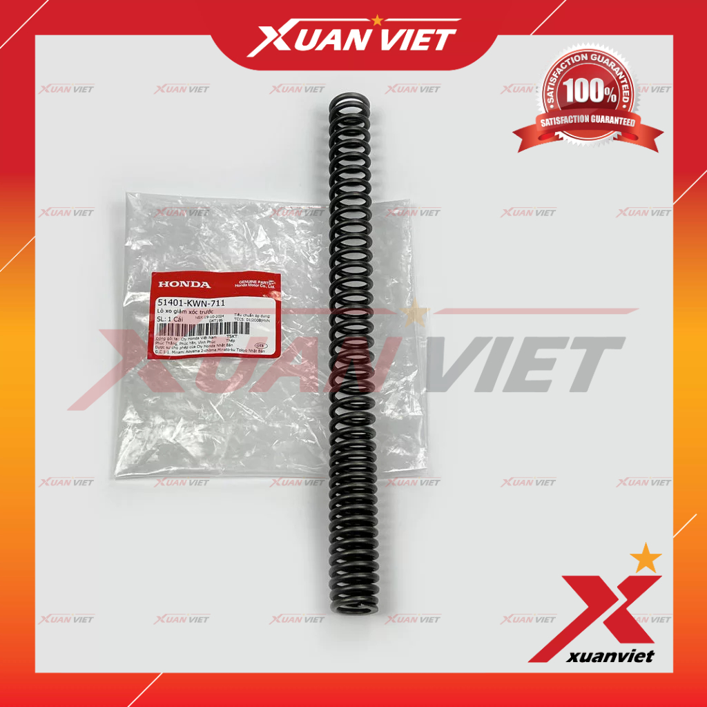 Lò xo ty phuộc trước Sh Mode 2013-2020, PCX 125, PCX 150, Lò xo giảm xóc trước Sh Mode 125 - 51401KW