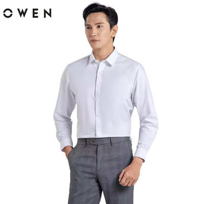 OWEN - Áo sơ mi dài tay trắng R Regular Fit AR258038DR26 màu Trắng chất liệu Poly Rayon